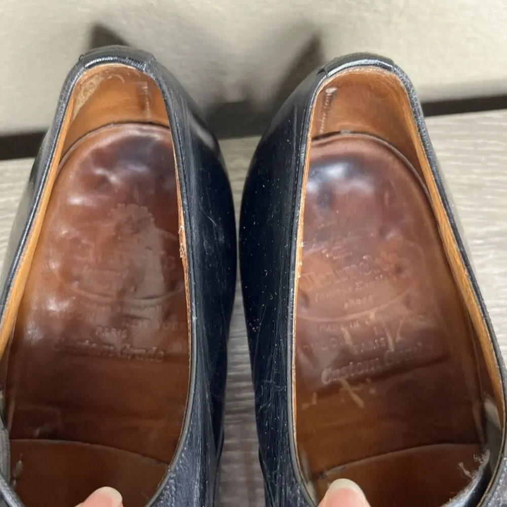 Church's Custom Grade Black Leather Cap Toe Oxford Dress Shoes Mens US 11.5 B